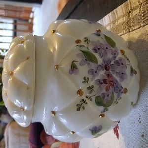 Vintage hand painted cookie jar